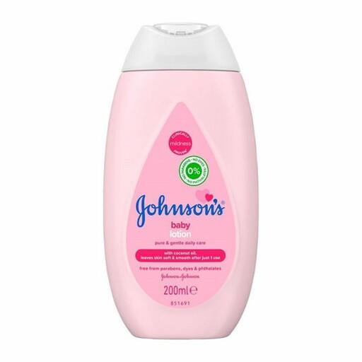 لوسیون بدن کودک حاوی روغن نارگیل جانسون 200 میل  Johnsons Baby Body Lotion With Argan Oil 200 ml